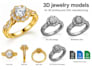 create 3d jewelry model for 3d printing and cnc manufacturing