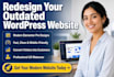 redesign your outdated wordpress website with modern elementor pro design