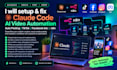setup and fix claude code ai video automation, n8n workflows, tiktok auto postin