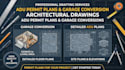 draft adu permit plans and garage conversion architectural
