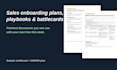 write your sales onboarding plan, playbook, or battlecard