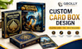 design custom card game box, playing card box and deck packaging design