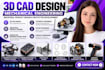 3d cad design mechanical engineering prototype 3d industrial product design dfm