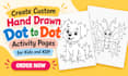 draw dot to dot puzzles and kids activity book pages