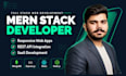 develop mern stack web app as a mern stack developer, full stack developer