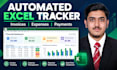 create automated excel invoice and expense tracker