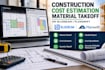 do construction cost estimation material takeoff on bluebeam, planswift