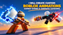 create custom roblox animations, combat scenes and cinematic cutscenes