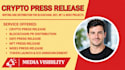 write and distribute crypto press release for blockchain defi nft web3 project