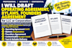 draft operating agreement, bylaws, founders agreement