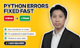 fix python errors and debug your python code
