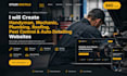 create handyman, mechanic, plumbing, roofing, pest control, auto detailing site