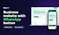 build a fast ai business website with a whatsapp button