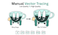 manual vector tracing convert logo to vector recreate text image