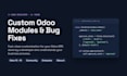 develop custom odoo modules, fix bugs and customize your odoo erp