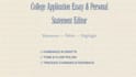 edit your college admissions essay and personal statement