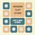 design modern flat icons and app icon set