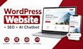 design a wordpress website with seo setup and ai chatbot