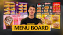 design animated digital menu board and restaurant TV screen