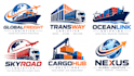 design a professional, shipping, cargo, logistics, transport containers logo