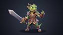 create rigged low poly 3d game character cartoon creature humanoid npc avatar