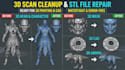 stl file repair, edit obj, stl, blend file, custom 3d model file modification
