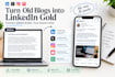 repurpose blog content into linkedin posts and engaging social media content