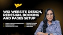 wix website design, redesign, wix booking, pages setup