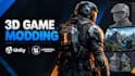 create 3d game modding, unity mods and  unreal engine modding for video games