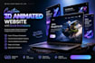 create a custom 3d animated website with scroll animations