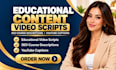 write educational video scripts SEO course descriptions and youtube captions