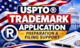 prepare upsto trademark application document and filling support
