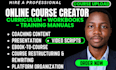 create elearning course content, course curriculum, upload and training manual