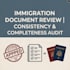 review immigration supporting documents for consistency and completeness