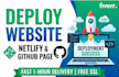 deploy HTML, CSS, javascript website or app on netlify and github pages