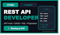 build a secure rest API with python fastapi, jwt auth, crud and sql database