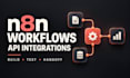 build n8n workflow automations and API integrations