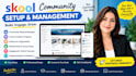 setup skool community create courses upload lessons and membership