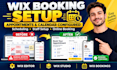set up wix booking, appointment scheduling, booking calender services classes