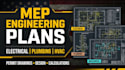 permit architectural electrical drawings mep plan plumbing hvac engineer stamp