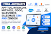 integrate apptivo, intercom, nutshell, odoo, salesforce, salesmate and zendesk