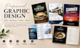 design flyers, brochures, posters and professional menus