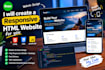 create a responsive HTML CSS website