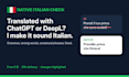 proofread and fix your ai or machine translated italian text