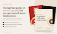 design instagram posts in spanish for your restaurant
