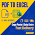 do accurate data entry copy paste and PDF into excel