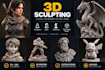 3d sculpt, 3d monsters, 3d miniature action figures collectible figure in zbrush