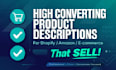 write high converting shopify product descriptions that sell