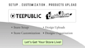 setup threadless, teepublic store and upload designs