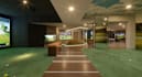 3d indoor virtual game,2d interior plan,golf simulator,launch monitor,cgi render